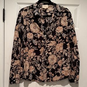 Sézane Floral Button-Up Shirt